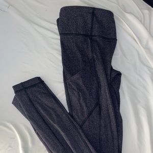 Lululemon fast and free leggings size 4 grey pattern